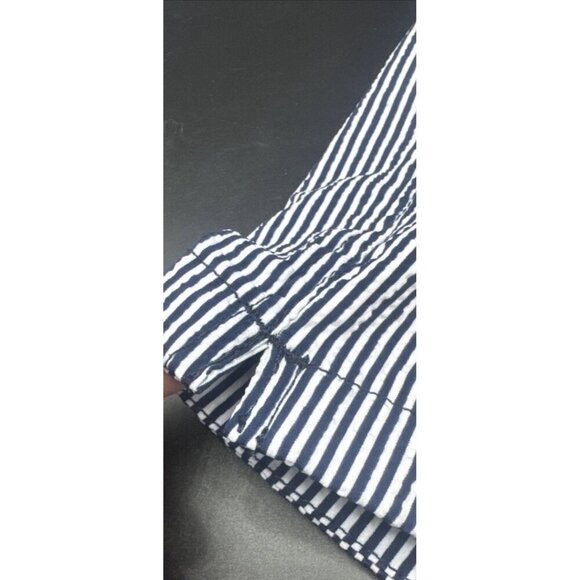 H&M Mens Blue White Striped Mid-Length Swim Shorts Mesh Lining Pockets Sz L NEW - Picture 5 of 14